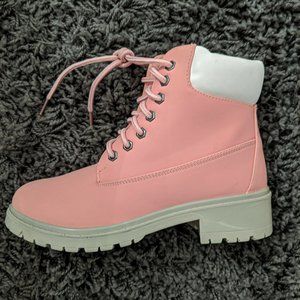 Pink Utility Boots